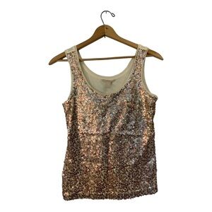 Banana Republic Sequin Tank Top in Gold and Silver